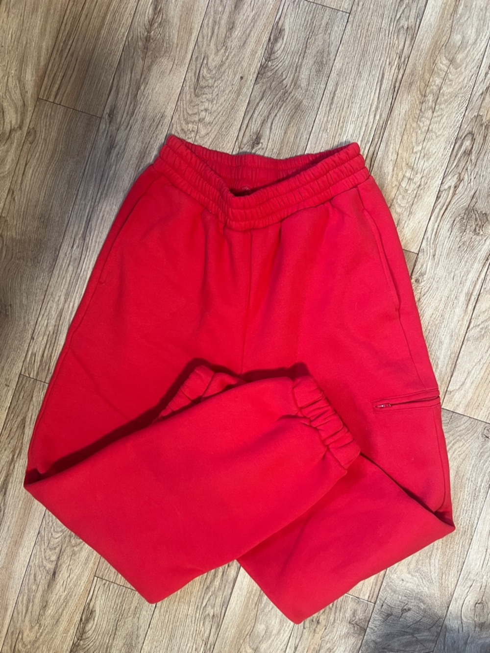 Red Adult Fleece Jogger Pants